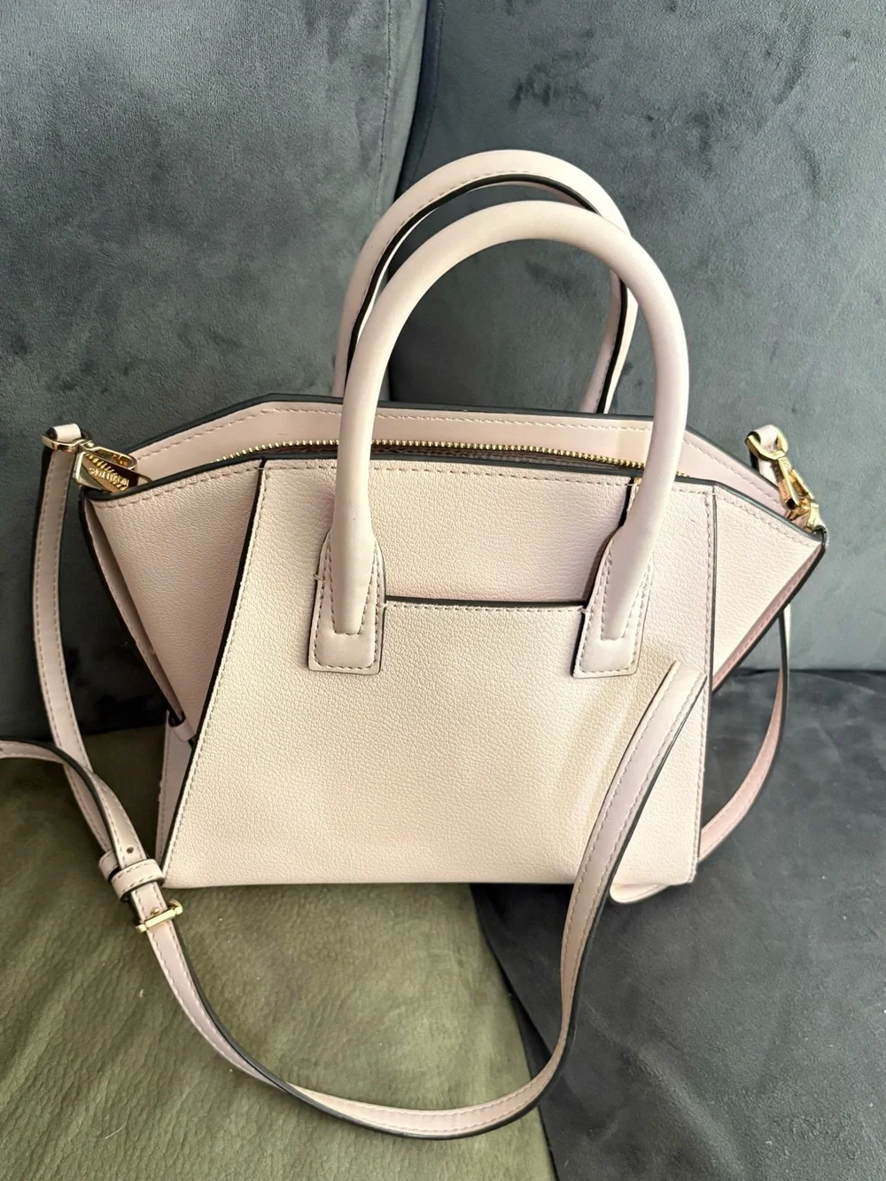 Michael Kors Blush Leather Satchel with Gold Hardware